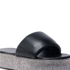 AZALEA WANG Switzerland Black Rhinestone Sanda